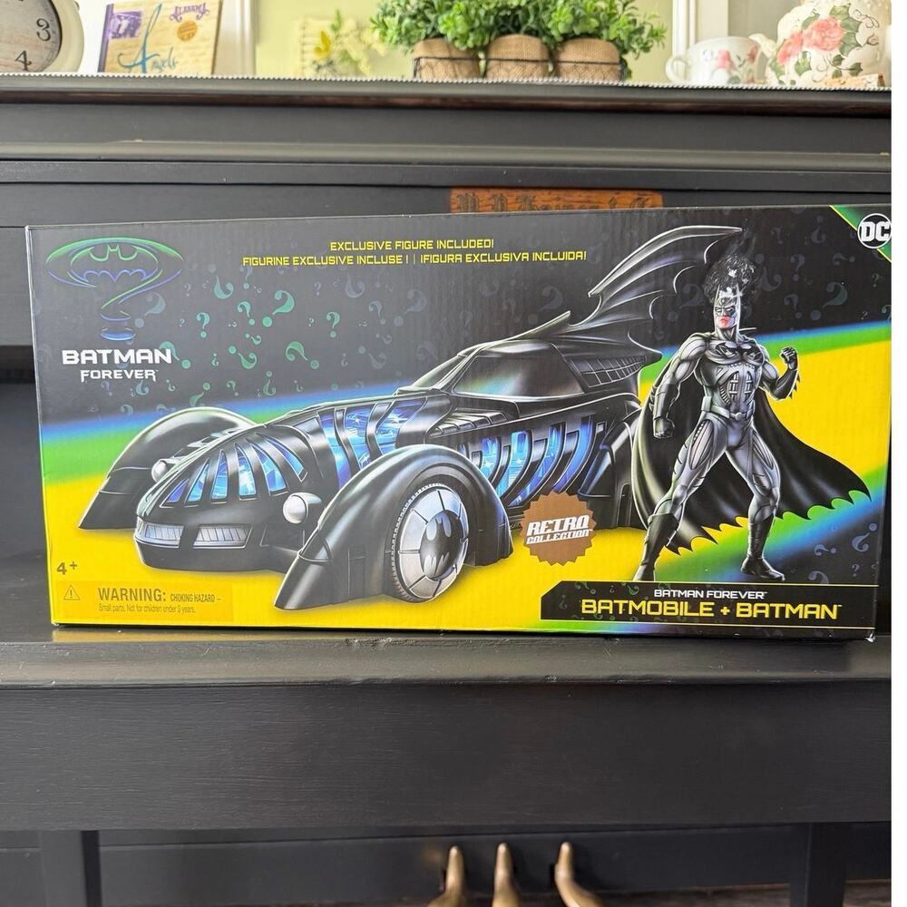 Spin Master DC Retro Batman Forever Batmobile 20” Batman Figure Target